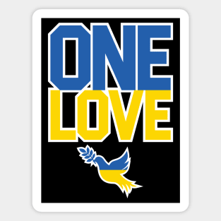 ONE LOVE PEACE UKRAINE Magnet